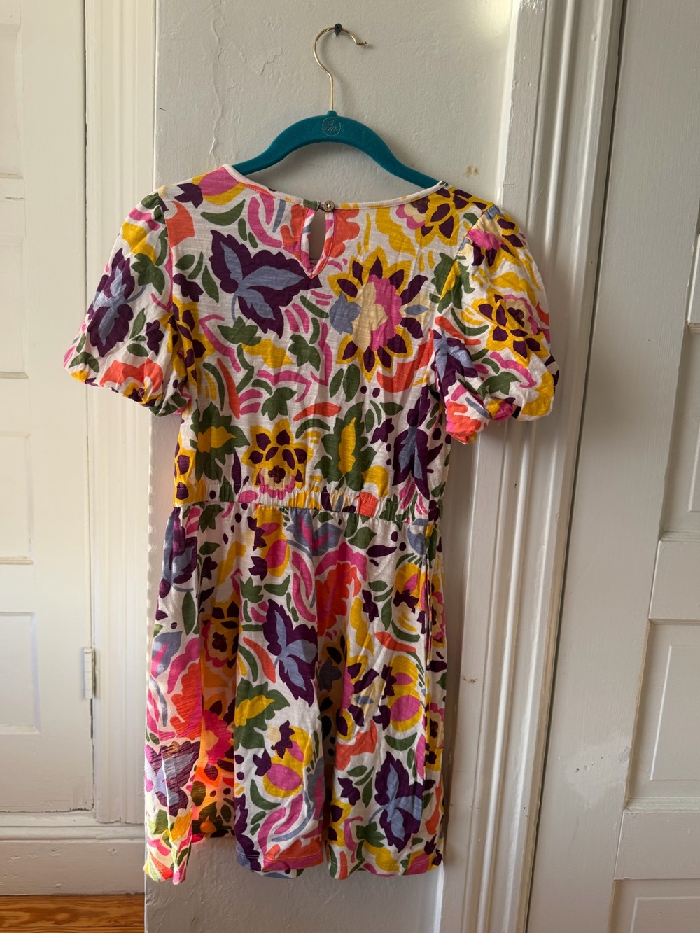 BNWT FATFACE Girls Floral Puff-Sleeve Summer Dress in Multi-Color pockets 10/11 - Picture 2 of 8